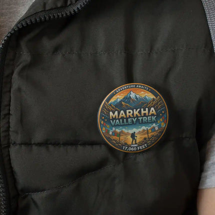 Markha Valley Trek Himalayan Trail Pin Badge – Adventure Travel Souvenir