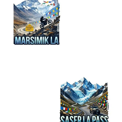 Marsimik La & Saser La Pass Fridge Magnet – Ladakh Travel Souvenir & Collectible