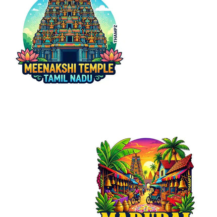 Meenakshi Temple Madurai 3D Embossed Flexible Fridge Magnet
