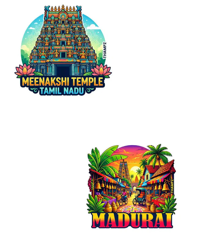 Meenakshi Temple Madurai 3D Embossed Flexible Fridge Magnet