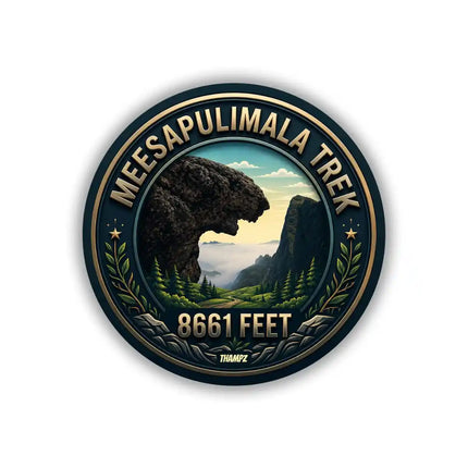 Meesapulimala Trek Rocky Cliff Pin Badge – Adventure Travel Souvenir