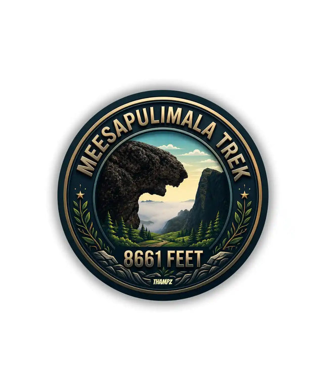 Meesapulimala Trek Rocky Cliff Pin Badge – Adventure Travel Souvenir