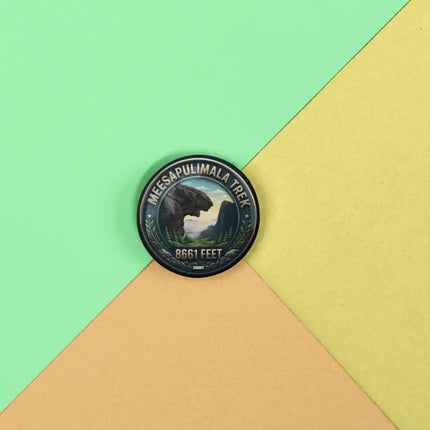 Meesapulimala Trek Rocky Cliff Pin Badge – Adventure Travel Souvenir
