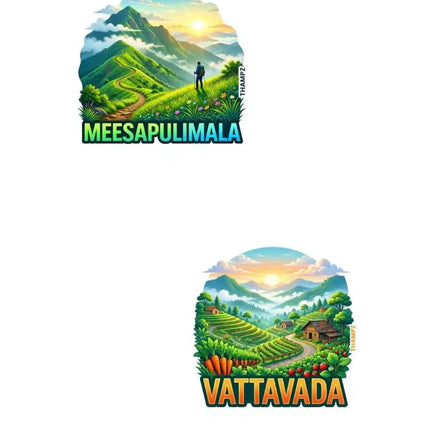 Meesapulimala & Vattavada Fridge Magnet – Kerala Travel Souvenir & Collectible