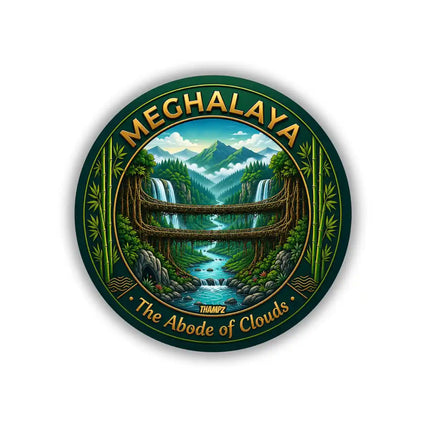 Meghalaya Living Root Bridge Pin Badge – Nature Travel Souvenir