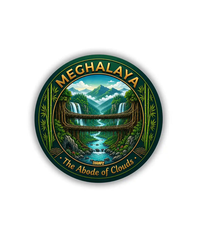 Meghalaya Living Root Bridge Pin Badge – Nature Travel Souvenir