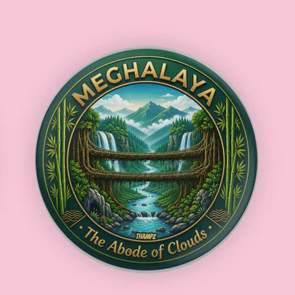 Meghalaya Living Root Bridge Pin Badge – Nature Travel Souvenir