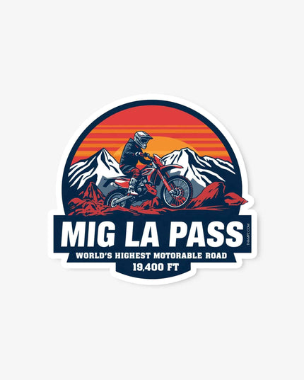 Mig La Souvenir Sticker–World’s Highest Motorable Road