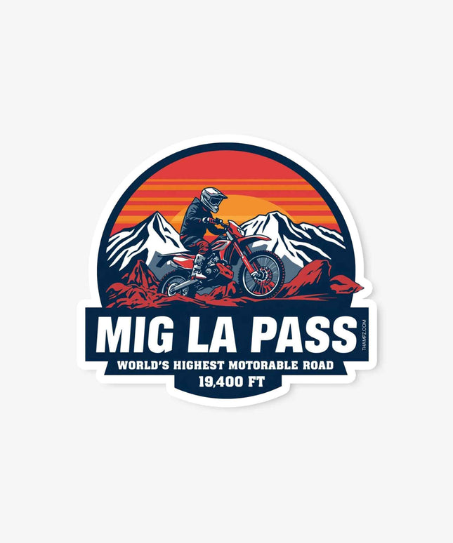 Mig La Souvenir Sticker–World’s Highest Motorable Road