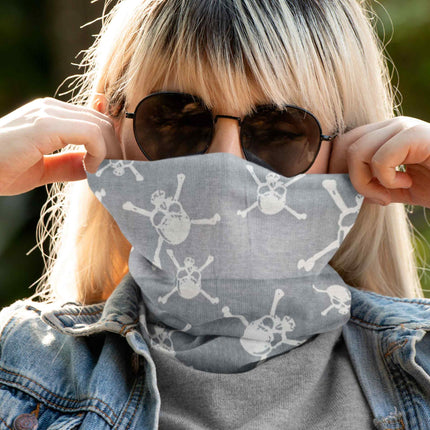 Minimal Skull Print Seamless Unisex Bandana