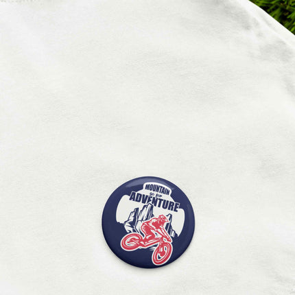 Mountain Go for Adventure – Cycling & Outdoor Round Pin Badge