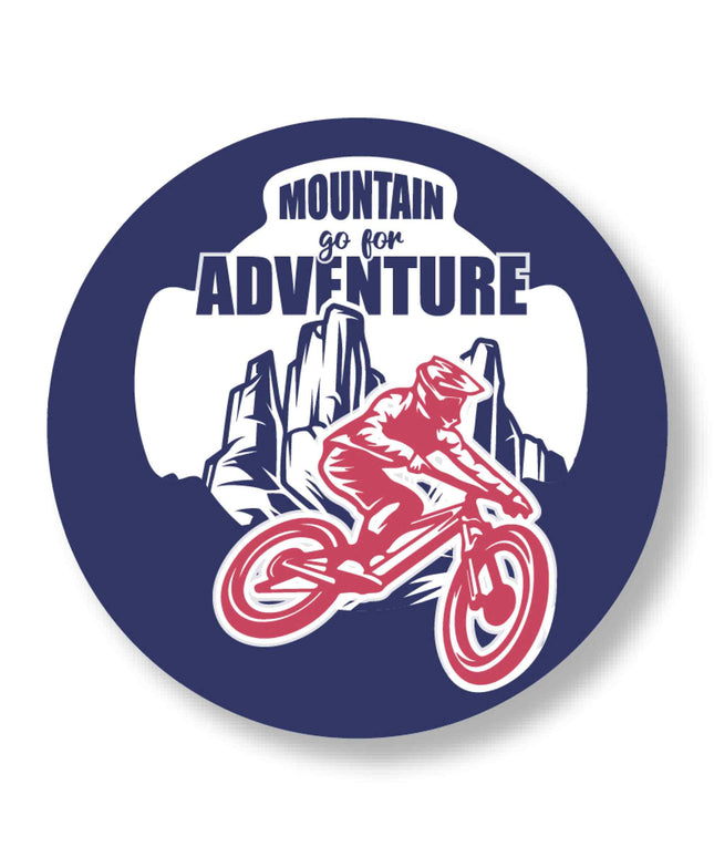 Mountain Go for Adventure – Cycling & Outdoor Round Pin Badge