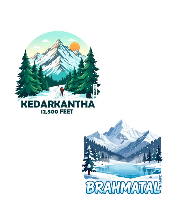 mountain trekking legends combo premium matte vinyl stickers combo set of 2 die cut premium travel souvenir