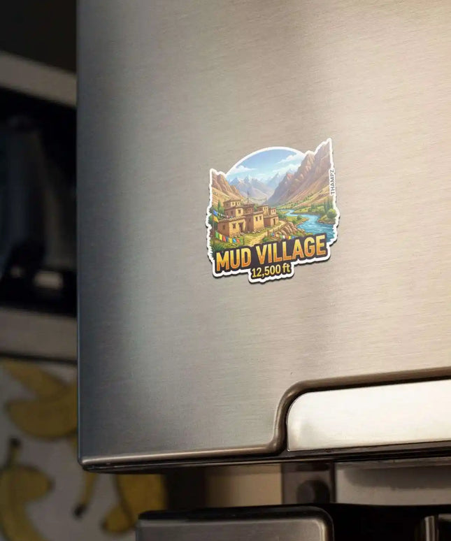 mud village fridge magnet