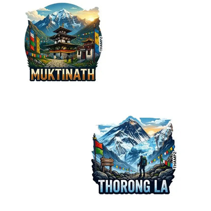 Muktinath & Thorong La Fridge Magnet – Himalayan Travel Souvenir & Collectible
