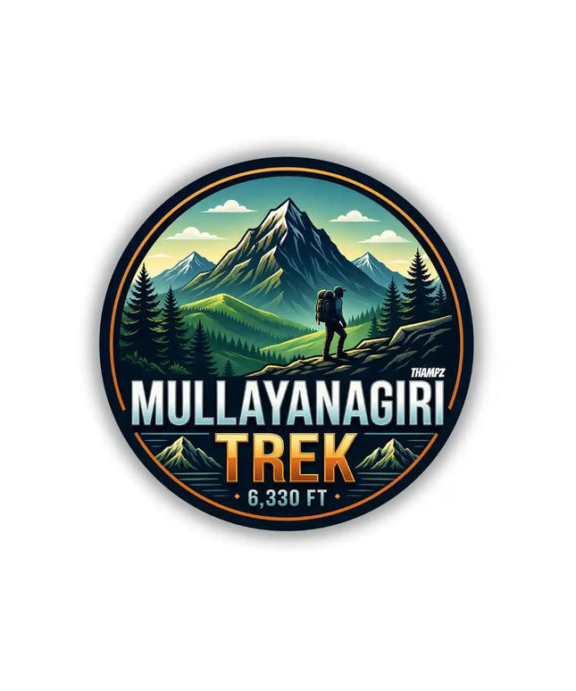 Mullayanagiri Trek Mountain Peak Pin Badge – Adventure Travel Souvenir