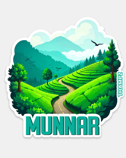 Munnar Tea Gardens Travel Sticker