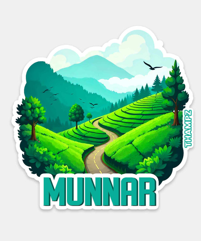 Munnar Tea Gardens Travel Sticker