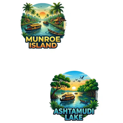 Munroe Island & Ashtamudi Lake Fridge Magnet – Kerala Travel Souvenir & Collectible