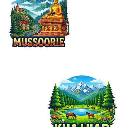 Mussoorie Khajjiar 3D Embossed Flexible Fridge Magnet