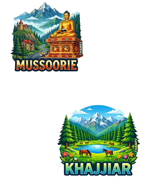 Mussoorie Khajjiar 3D Embossed Flexible Fridge Magnet