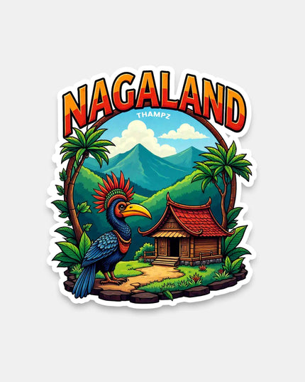 Nagaland Cultural Wildlife Vinyl Sticker