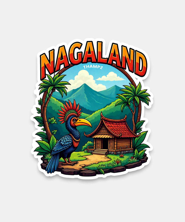 Nagaland Cultural Wildlife Vinyl Sticker