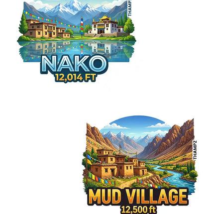 Nako Mud Village 3D Embossed Flexible Fridge Magnet