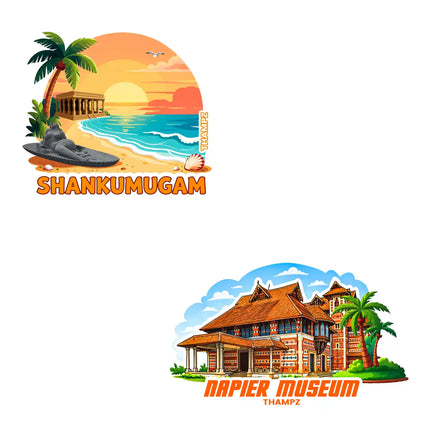 napier museum  shankumugam 3d embossed flexible fridge magnet combo set of 2 05mm premium travel souvenir