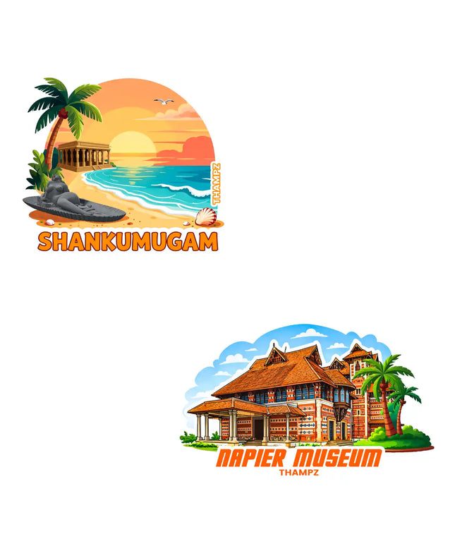 napier museum  shankumugam 3d embossed flexible fridge magnet combo set of 2 05mm premium travel souvenir