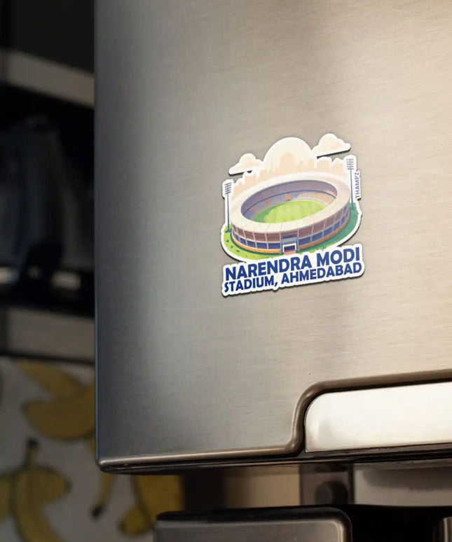 narendra modi stadium fridge magnet