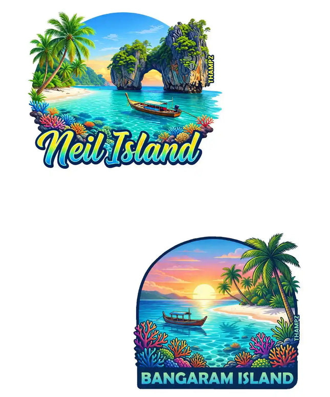 Neil Island Bangaram Island 3D Embossed Flexible Fridge Magnet