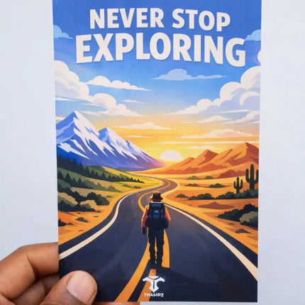 never stop exploring travel postcard photo postcard
