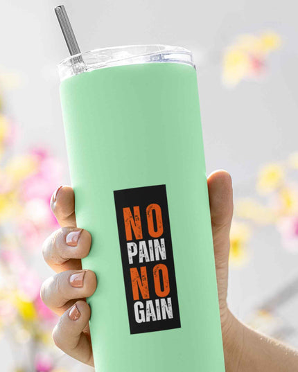 No Pain No Gain  – Bold Grunge Motivational Sticker