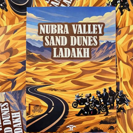 nubra valley sand dunes travel postcard scenic photo postcard