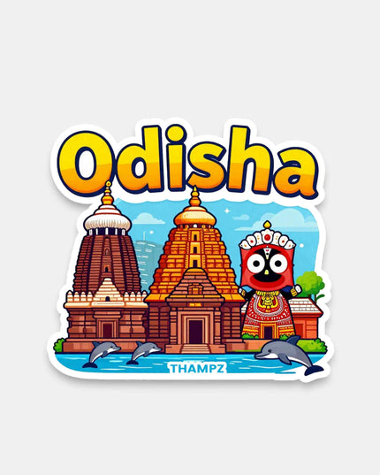 Odisha Heritage Temple & Jagannath Vinyl Sticker