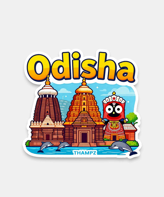 Odisha Heritage Temple & Jagannath Vinyl Sticker