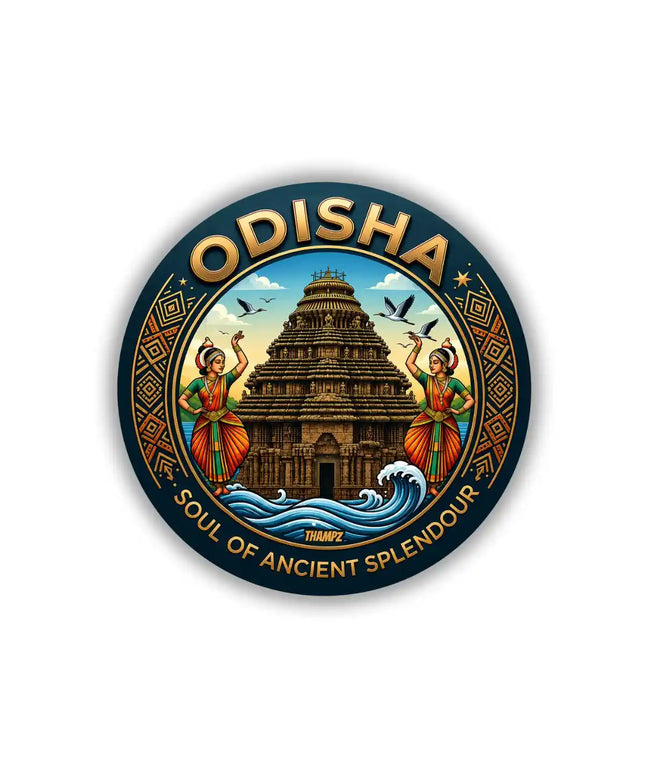 Odisha Konark Sun Temple Pin Badge – Heritage Travel Souvenir
