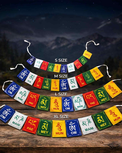 Om Mani Padme Hum Tibetan Prayer Flags