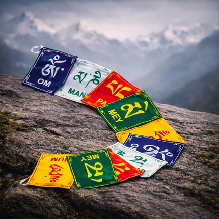 Om Mani Padme Hum Tibetan Prayer Flags