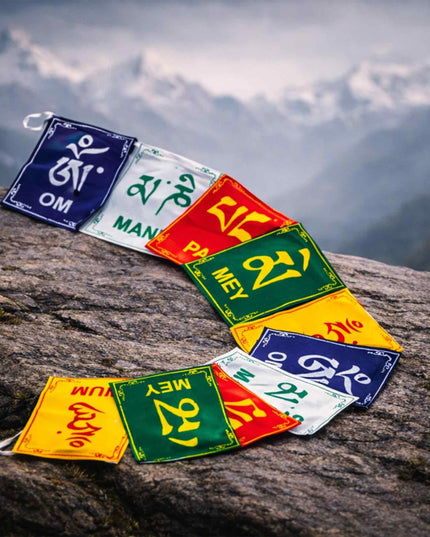 Om Mani Padme Hum Tibetan Prayer Flags