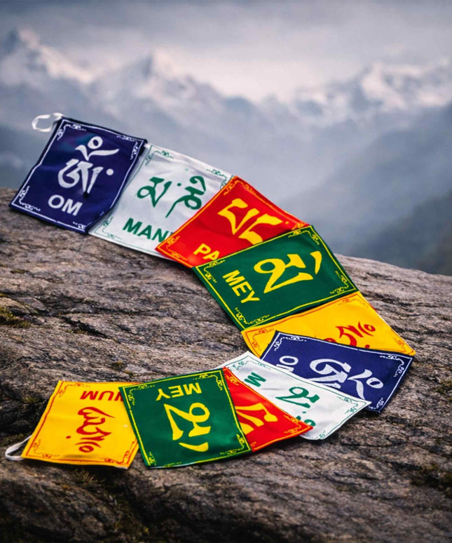 Om Mani Padme Hum Tibetan Prayer Flags