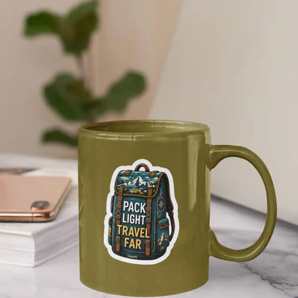 Pack Light Travel Far - Travel Adventure Glossy Vinyl Sticker