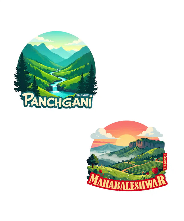 panchgani  mahabaleshwar 3d embossed flexible fridge magnet combo set of 2 05mm premium travel souvenir