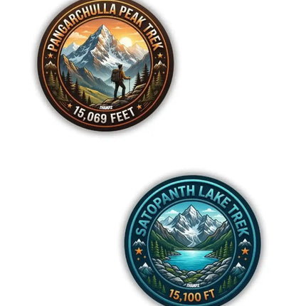 Pangarchulla Peak Trek  Satopanth Lake Trek Metal Pin Badges Set of 2  Uttarakhand Himalayan Adventure Souvenir Collection