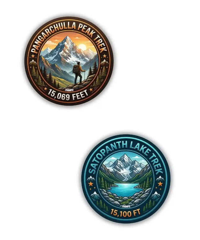 Pangarchulla Peak Trek  Satopanth Lake Trek Metal Pin Badges Set of 2  Uttarakhand Himalayan Adventure Souvenir Collection