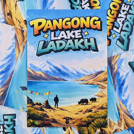 pangong lake ladakh travel postcard scenic photo postcard