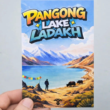 pangong lake ladakh travel postcard scenic photo postcard