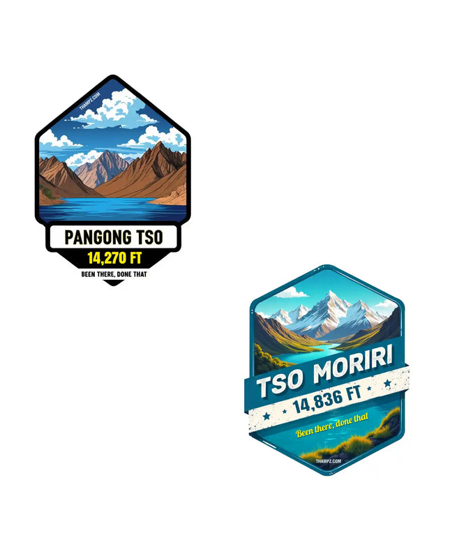 pangong tso  tso moriri 3d embossed flexible fridge magnet combo set of 2 05mm premium travel souvenir