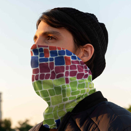 Pastel Mosaic Seamless Unisex Bandana